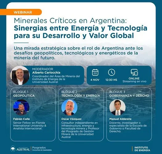 La Universidad Austral organiza un webinar denominado «Sinergia entre energía y tecnología para su desarrollo y valor global»
